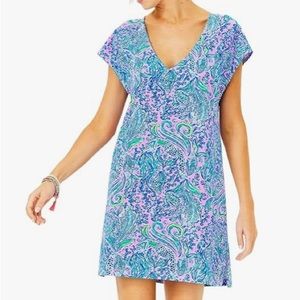 Lilly Pulitzer Talli Cover up Shift Dress Lilac Rose We Mermaid It